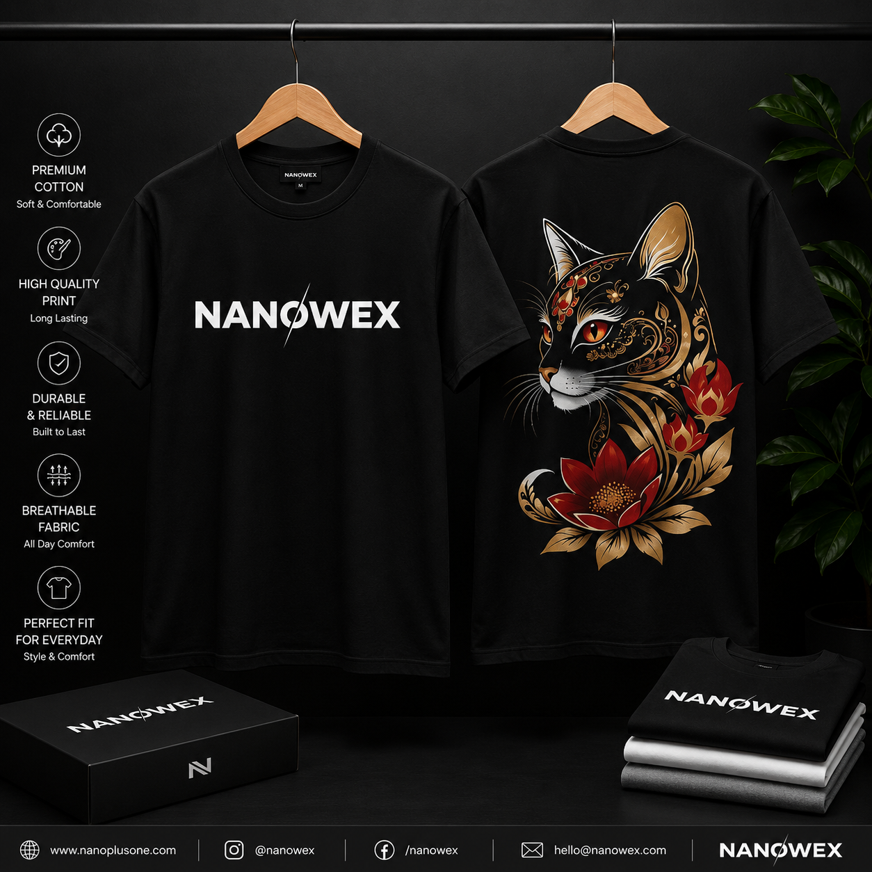 Nanowex White Printed Tee - B
